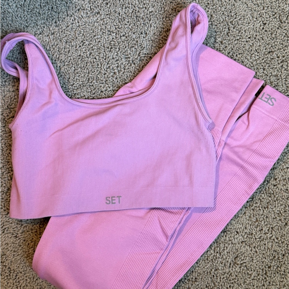SET Active Sculptflex Sports Bra and Leggings | Color: Charm